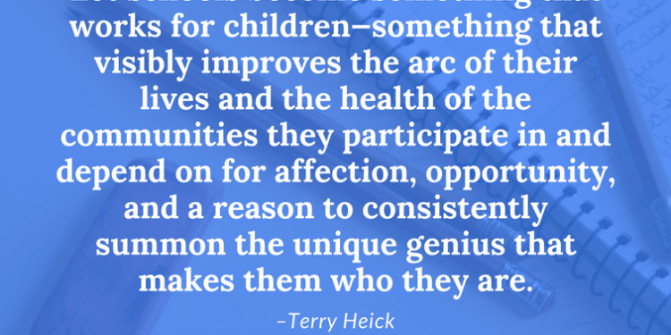 Let schools become something that works for childrensomething that visibly improves the arc of their lives and the health of the communities they participate in and depend on for affection opportunity and a reason - Planeticnet | Education
