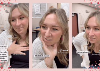 This TikTok Teachers Impression of Different Grade Level Teachers on Valentines Day is Nothing Short of Incredible
