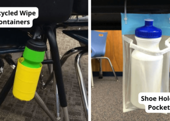 Water Bottle Holders for Student Desks